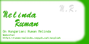 melinda ruman business card